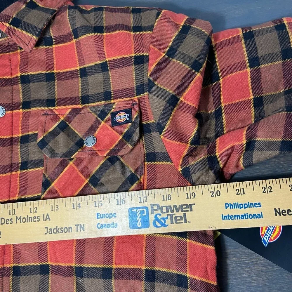 Dickies Hooded Quilted Flannel Plaid Jacket – Youth L (Fits Adult S) – NWT